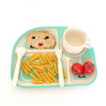 eco friendly bamboo fiber personalized plates for kids cute childrens dinnerware